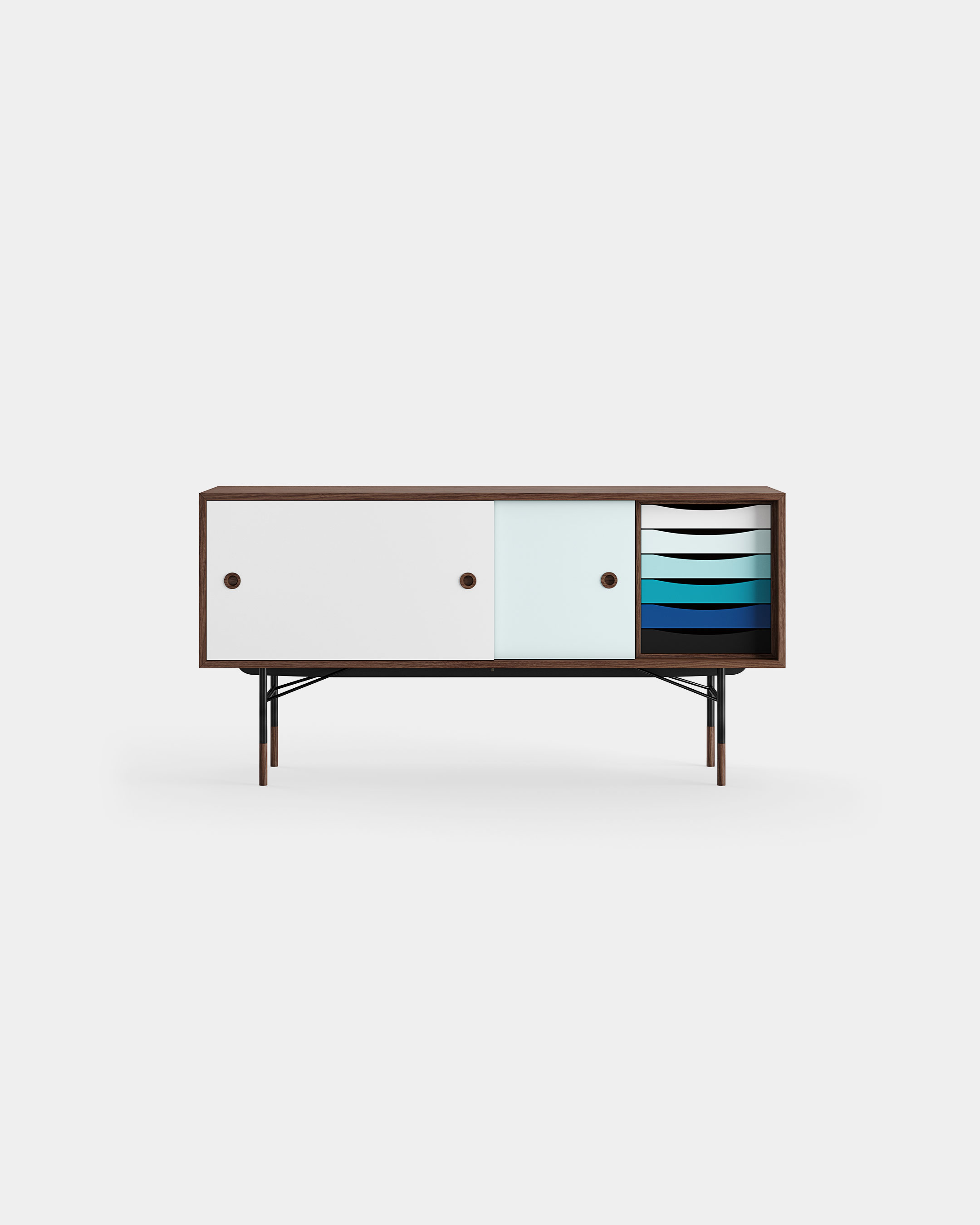 Sideboard Light Blue / White